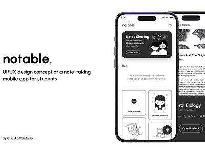 notable. graphic design mobile app note taking app notes student ui ux