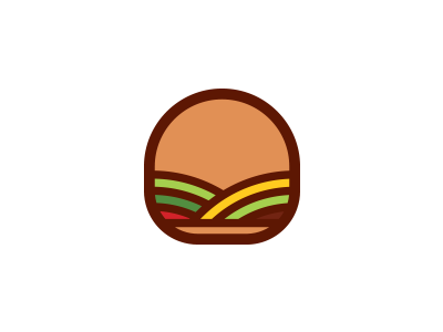 Rural Burger agronomy brand branding bread burger colors design farm field food icon logo meat