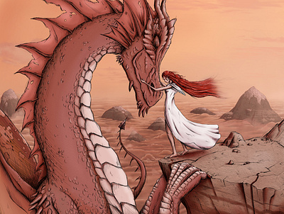 The Dragon Queen design dragon illustration