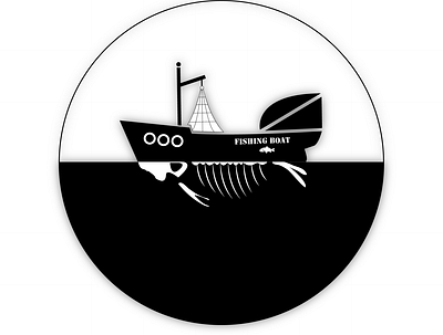 Fishing Boat 2d logo adobe illustrator art art design branding design graphic design illustration logo ui vector