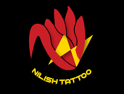 Nilish Tattoo Logo 2d logo adobe illustrator art branding design graphic design idea illustration logo logo design shape logo ui vector