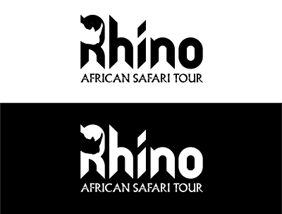 Rhino Logo 2d 2d logo adobe illustrator ai animal logo art brand identity branding design graphic design illustration logo logo design logotypes ui vector