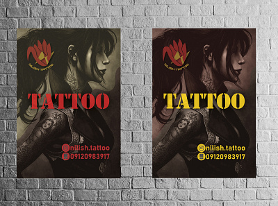 Nilish Tattoo Poster adobe illustrator advertising art brand identity branding company design graphic design illustration logo poster promotional vector