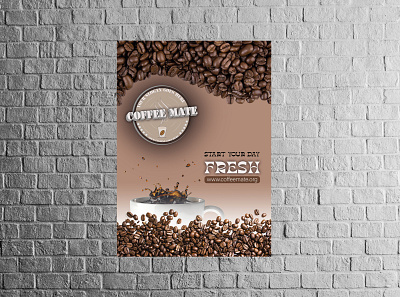 Coffee Poster adobe illustrator advertising art brand identity branding company design graphic design illustration poster promotional vector