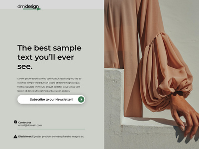 Simple & sleek Landing Page for a clothing company branding design graphic design logo ui ux