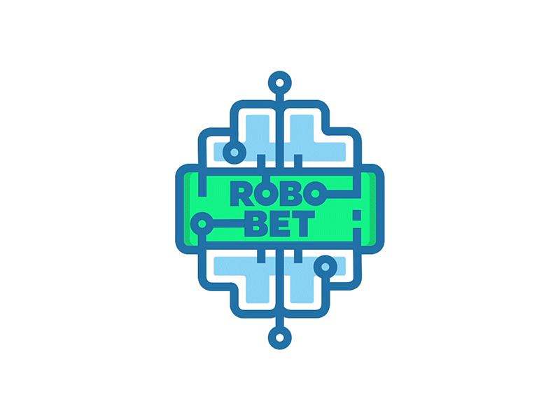 RoboBet Logo Animation animated logo animation bet circuit dollar gif logo logotype motion robobet robot sgdiz