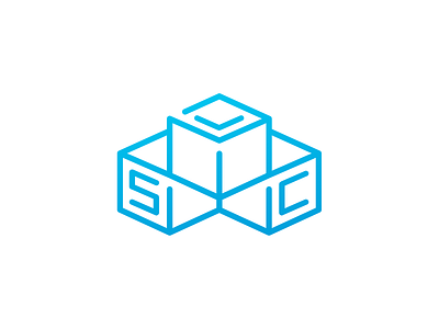 Smart Logistic Company Logo blue box company lines logistic logo logotype smart