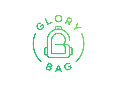 Glory Bag Logo backpack bag fashion glory green line art logo logotype sgdiz