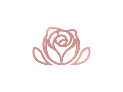 Flower Shop Logotype flower leaf leafs logo logotype nature rose rose gold sgdiz shop