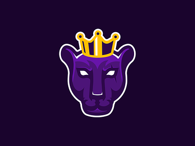Pantera Bet v2 animal bet cat crown flat king logo logotype pantera purple sgdiz