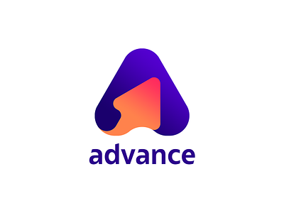 Advance Digital Logotype adv advance advert advertising agency app arrow digital gradient grow logo logotype marketing marketing agency monogram progress promotion sgdiz up