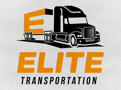 Elite Transportation Logo creation design drawing elite illustrator logo logo design semi transportation truck