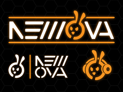 Newova Logo bunny design illustrator logo music newova rabbit recording