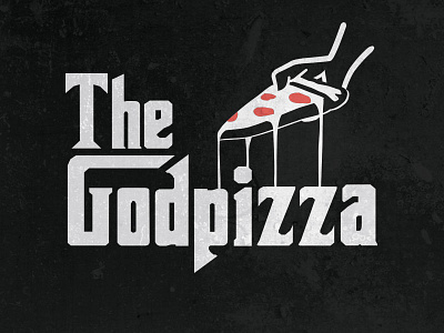 The Godpizza design godfather illustrator italian logo pizza sticker mule
