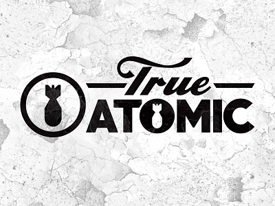 True Atomic atomic bomb brand branding clothing illustrator logo mark true