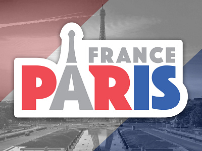 Paris, France Sticker eiffel tower france logo paris playoff sticker