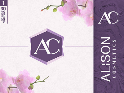Alison Cosmetics cosmetics lettermark logo a day logo challenge logo design