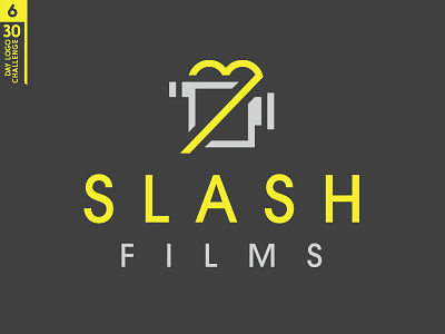 Slash Films camera film logo logo a day logo challenge slash films