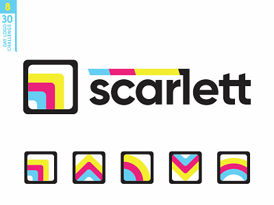 Scarlett color logo logo a day logo challenge shape variations
