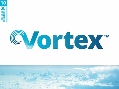 Vortex clouds logo logo a day logo challenge swirl vortex