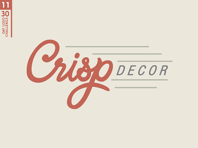 Crisp Decor hand lettering logo a day logo challenge procreate script