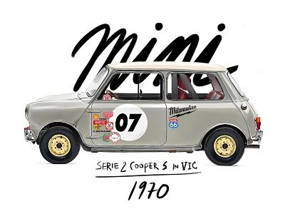 Mini cooper serie 2 illustration procreate