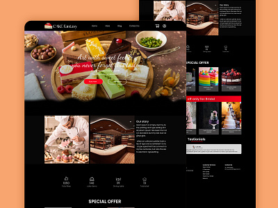 Cake Bakery website UI/UX