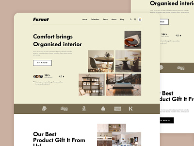 Furnat furniture brand website UI/UX