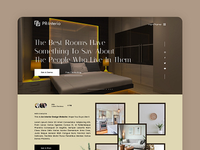 PR-Interio interior website UI/UX