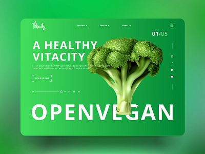 Vitacity a vegan website UI/UX