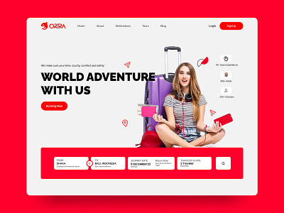 ORTRA Travel Agency Website UI/UX