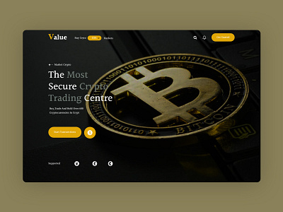 Value Cryptocurrency Website UI/UX bitcoin bitcoin website cryptocurrency ui ux value web design web ui website