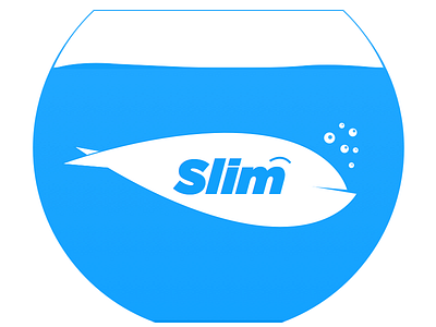 Slim Fishbowl Sticker 02 fishbowl logo markup mascot slim whale