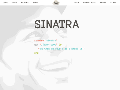 Sinatra Landing Page