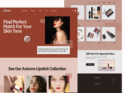 Rosemary cosmetics design junior logo shop shot ui ux web design