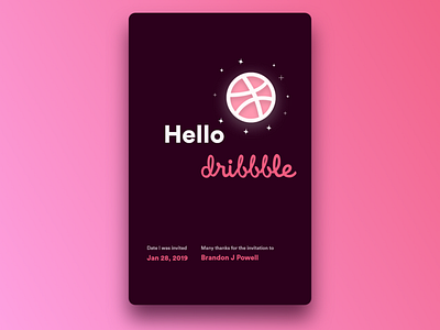 Hello dribbble!