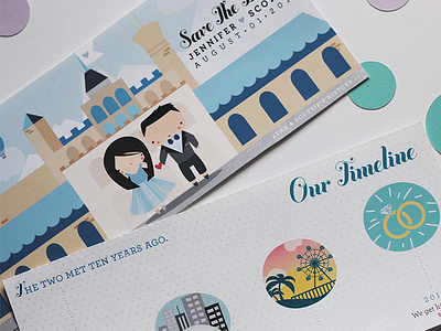 Save The Date illustration invite save the date timeline wedding