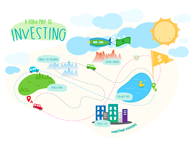 Stocks City finance illustration investing investment maps stocks