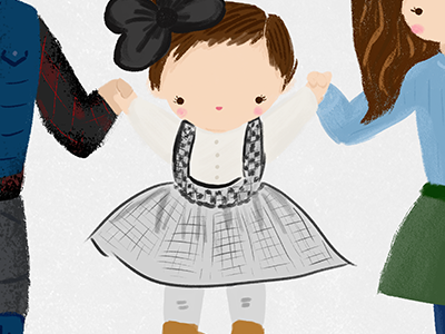 Zo bear childrens fashion childrens illustrator family family portrait illustration