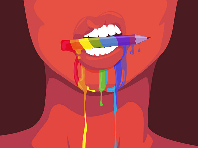 Thirst of Creativity colors creativity design flat illustration thirst vector