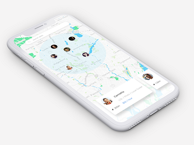 Nearby app design map nearby search ui
