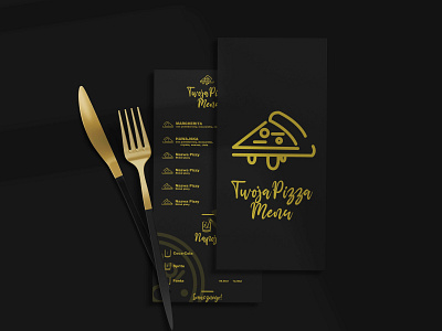 Menu Pizzerii + Logotyp branding design graphic design illustration logo