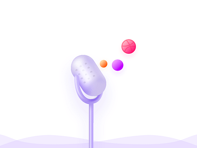 Hello Dribbble dribble hello microphone