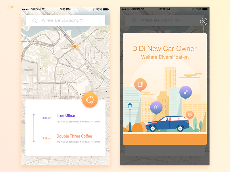 2♥——Taxi system illustration