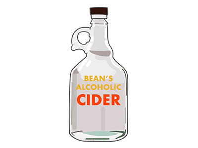 Bean's Cider digital illustrator movie still life wes anderson