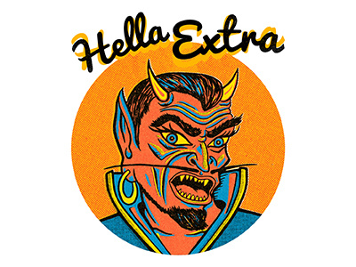 Hella design shirt typography vintage