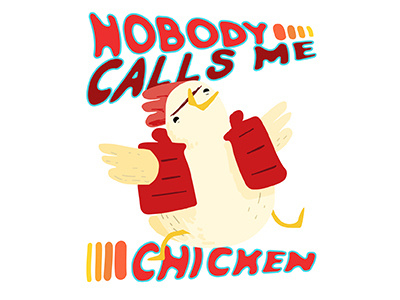 Chicken culture design illustration pop pun shirt vector