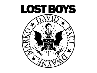 lost boys design digital funny humor illustration movie parody shirt vector