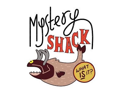 mystery shack cute design digital funny illustration shirt typography vector