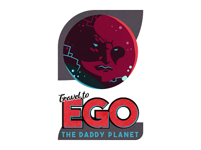 ego design digital funny illustration movie shirt travel vector